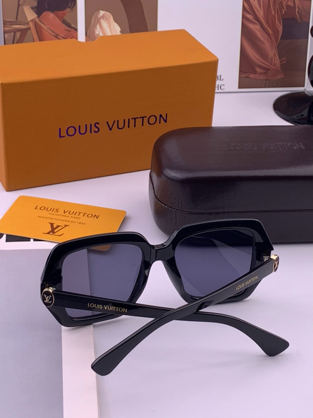 Louis Vuitton L27006 Oversized Brown Lens Sunglasses for Men & Women - 398204 - detail image 5