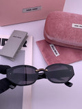 Miu Miu M7350 Fashion Black Lens Sunglasses for Men & Women - 399189