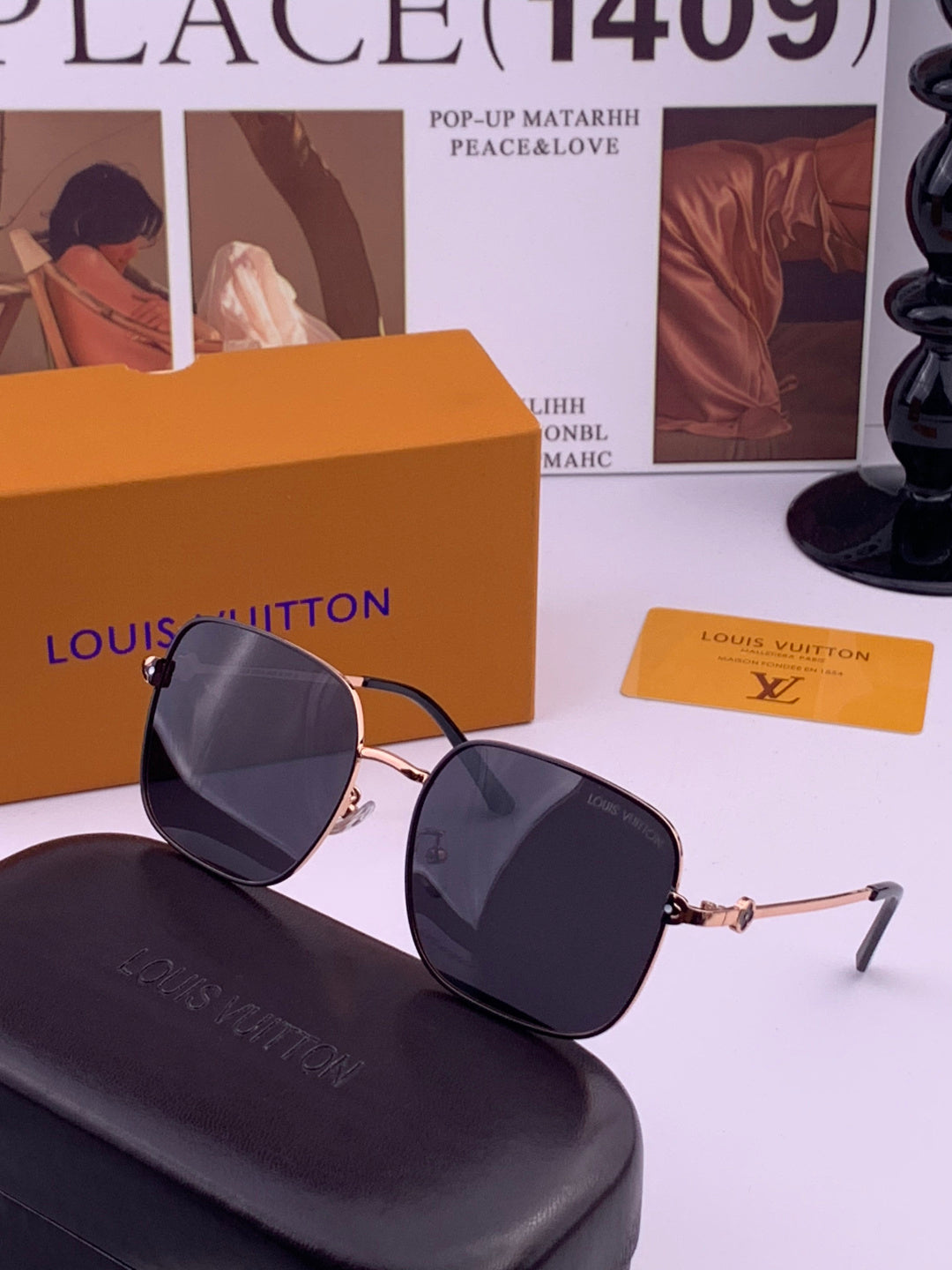 Louis Vuitton 5303 Polarized Aviator Black Lens Sunglasses for Men & - 398194 - detail image 2
