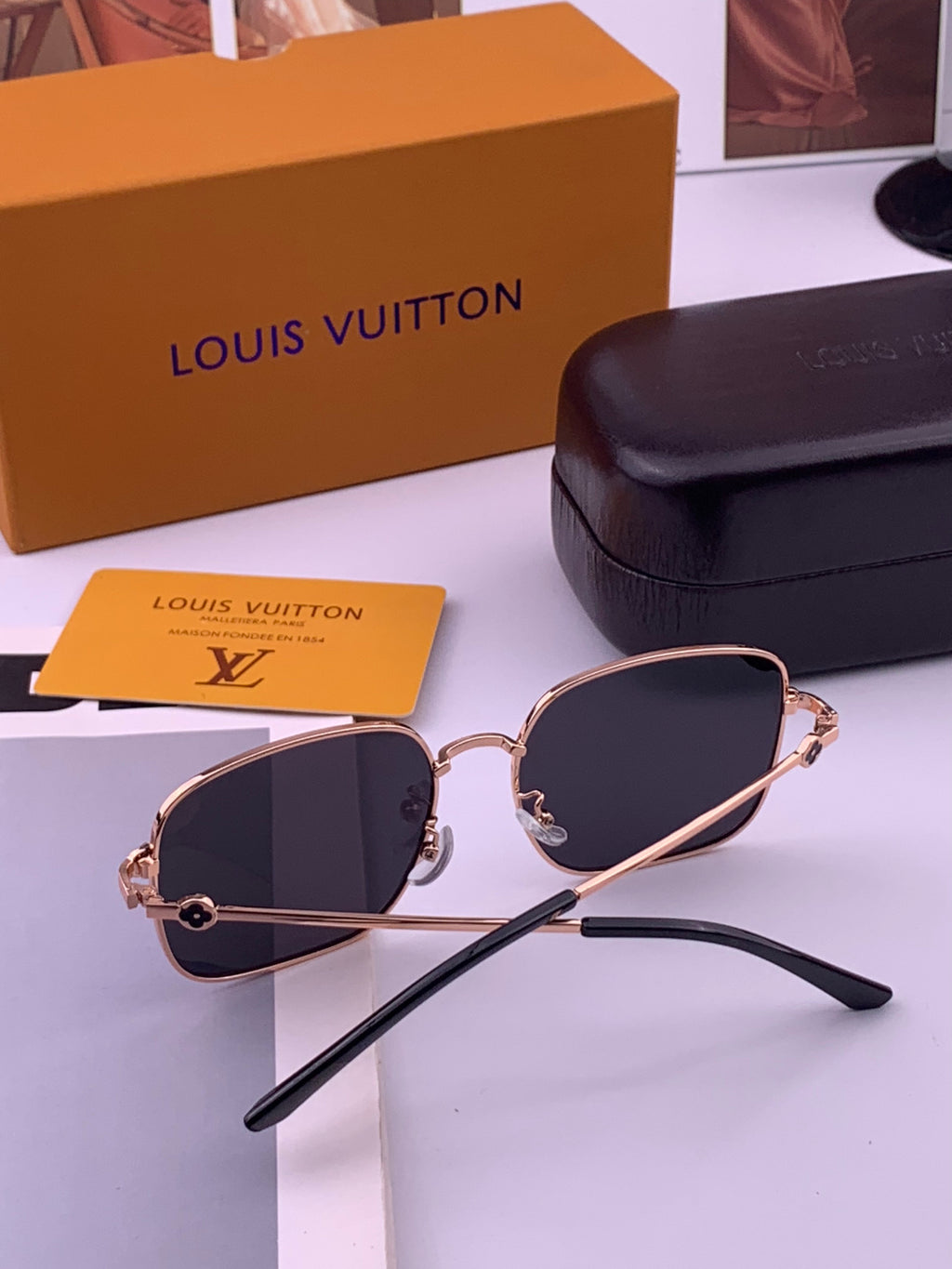 Louis Vuitton 5303 Polarized Aviator Black Lens Sunglasses for Men & - 398194 - detail image 7