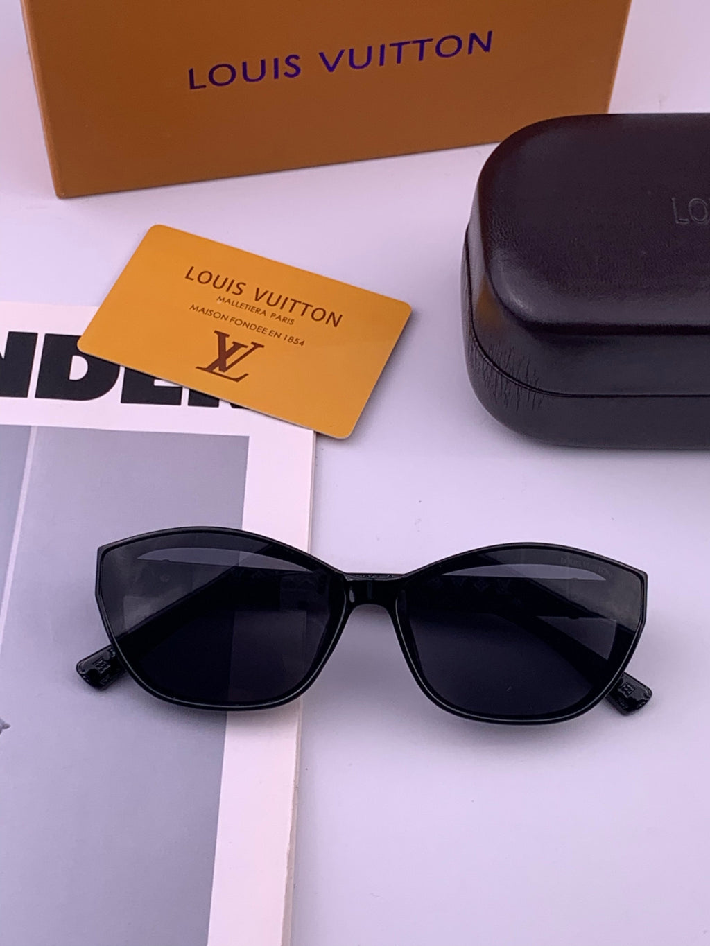 Louis Vuitton L0552 Square Black Lens Sunglasses for Men & Women - detail image 8