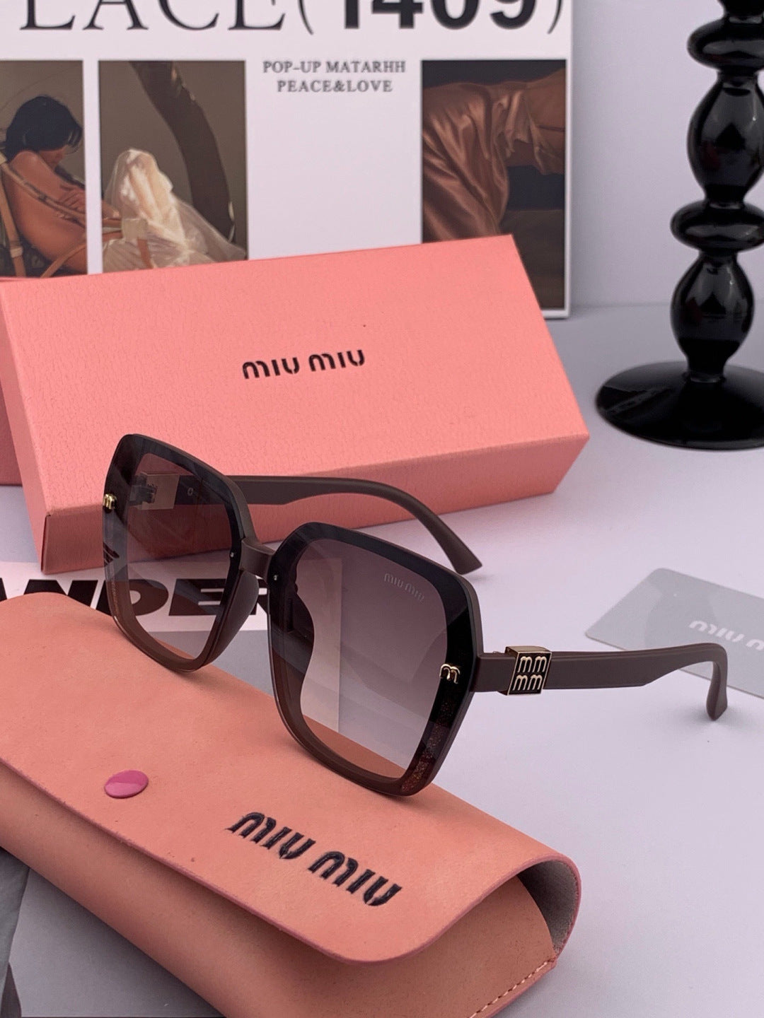 Miu Miu M4304 Fashion Black Lens Sunglasses for Men & Women - 399186 - detail image 6