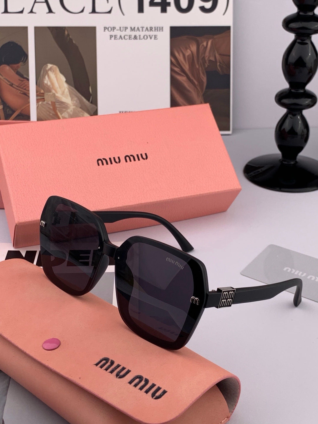 Miu Miu M4304 Fashion Black Lens Sunglasses for Men & Women - 399186 - detail image 5
