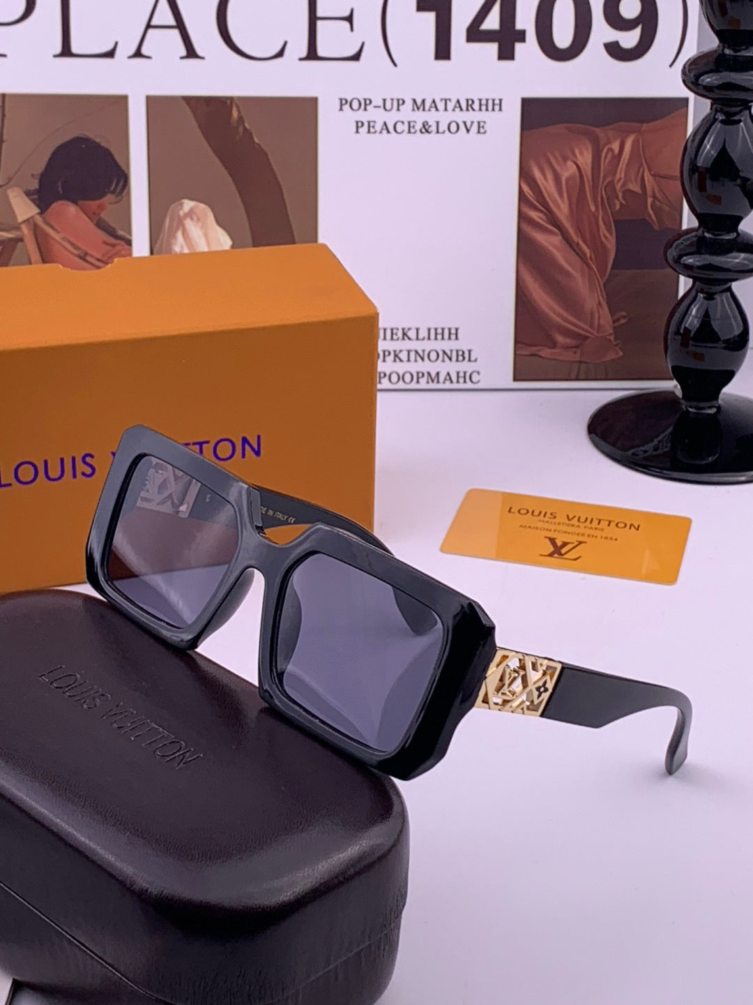 Louis Vuitton L47001 Square Brown Lens Sunglasses for Men & Women - 398144 - detail image 3