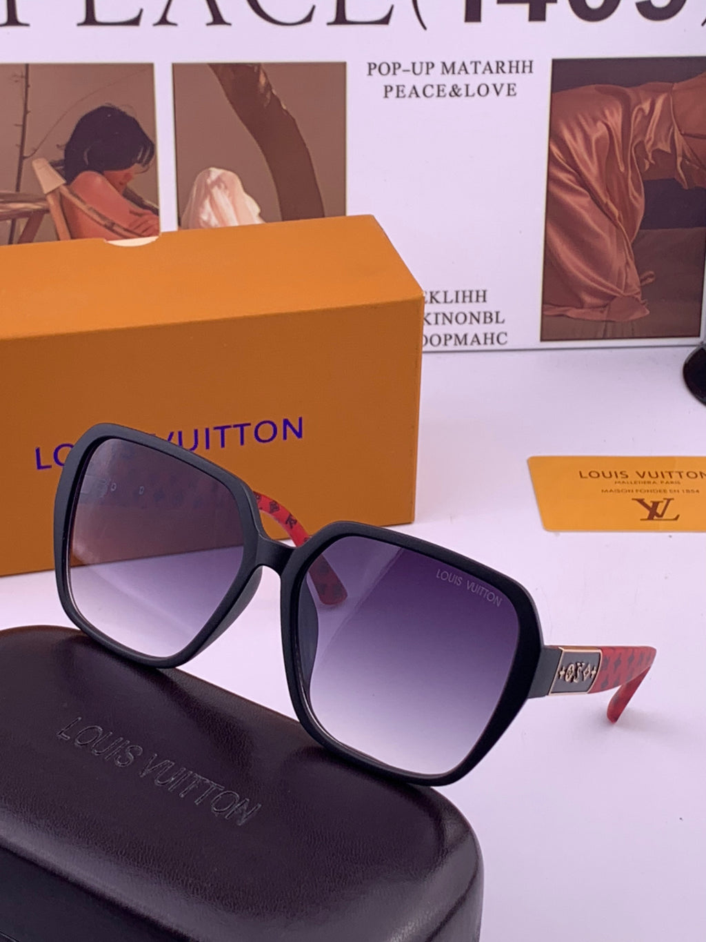 Louis Vuitton L3305 Square Gold Lens Sunglasses for Men & Women - 398129 - detail image 2