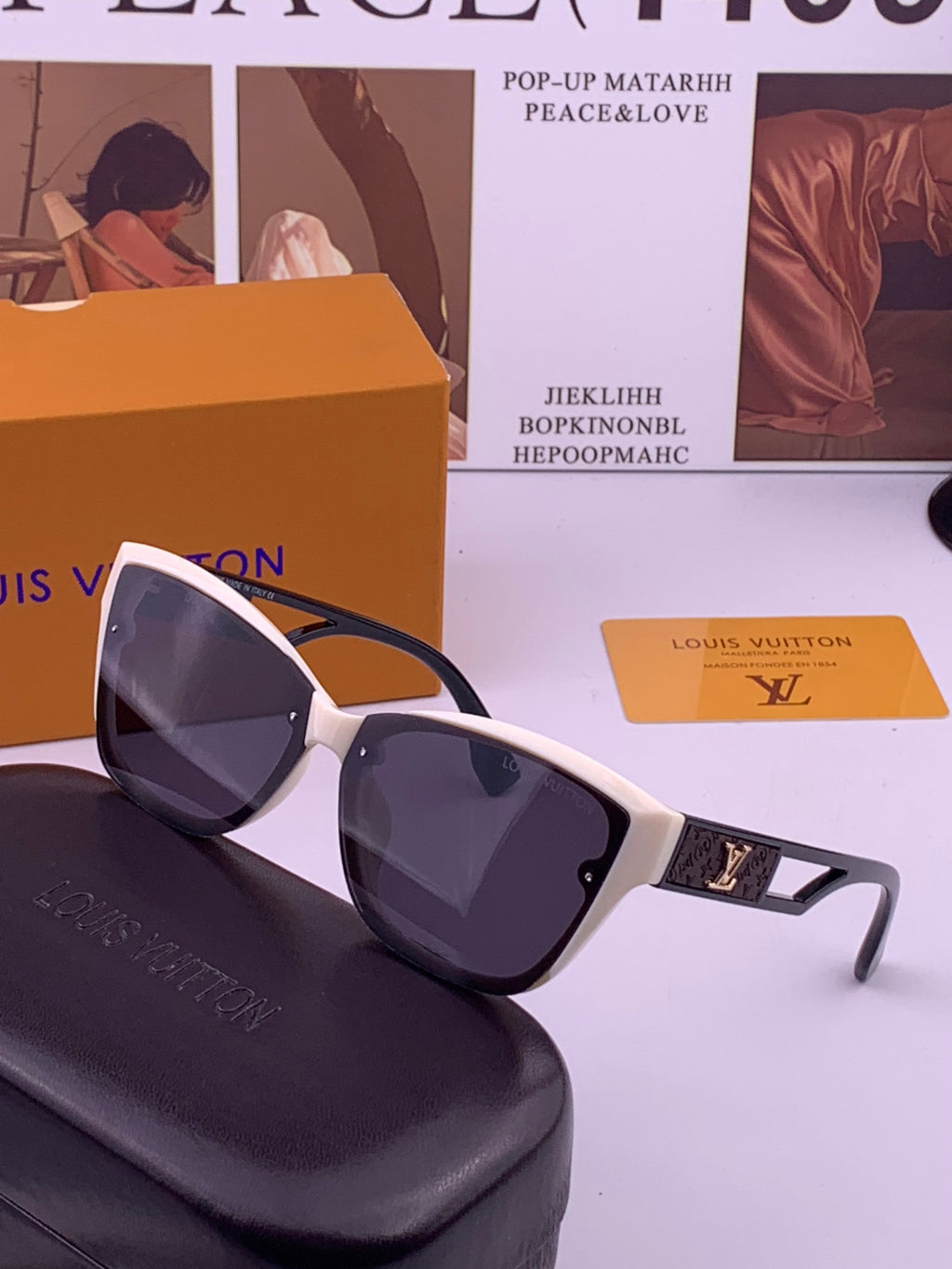 Louis Vuitton L7310 Square Brown Lens Sunglasses for Men & Women - 398130 - detail image 2