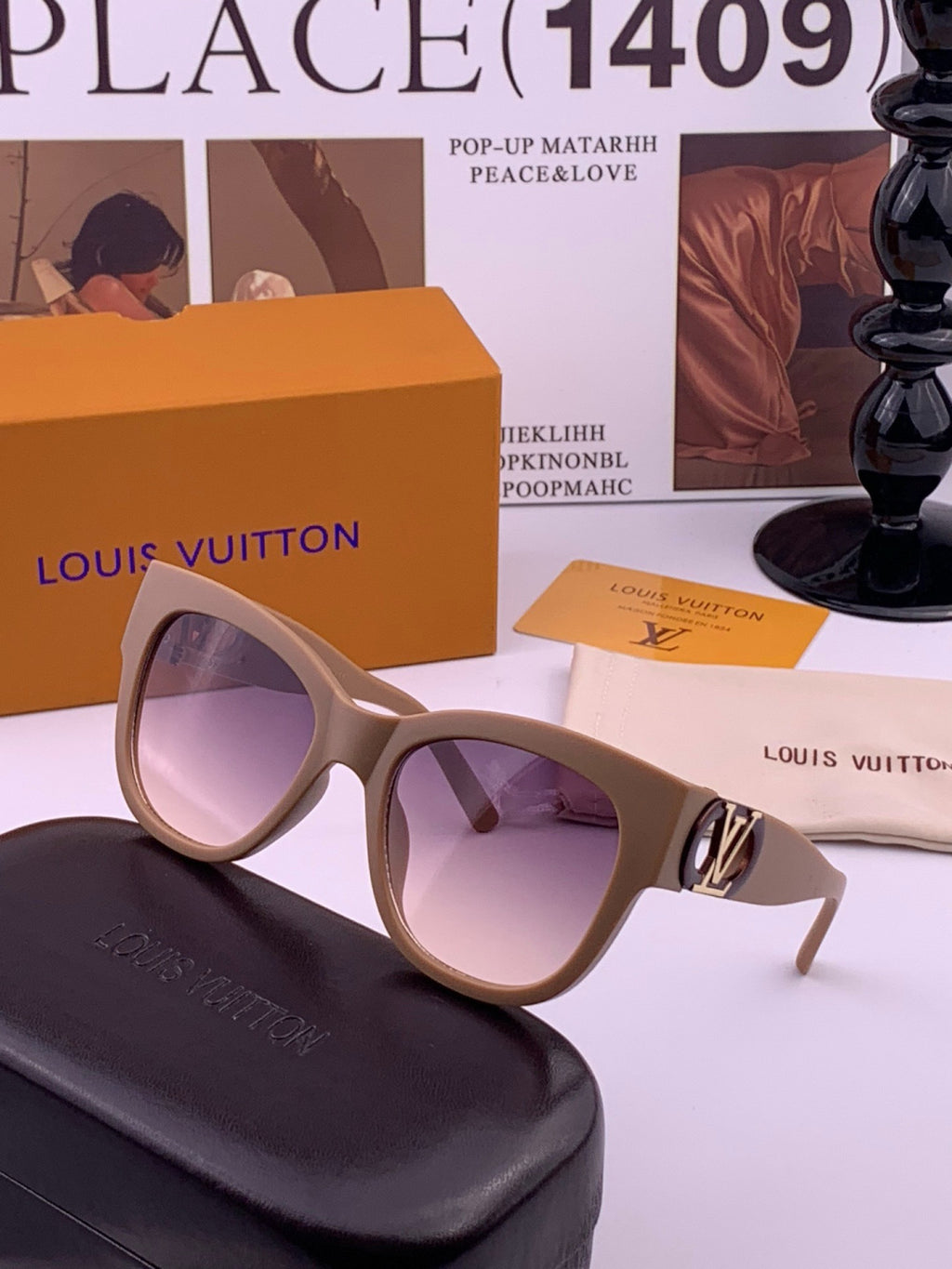 Louis Vuitton L07002 Square Purple Lens Sunglasses for Women - 398114 - detail image 2