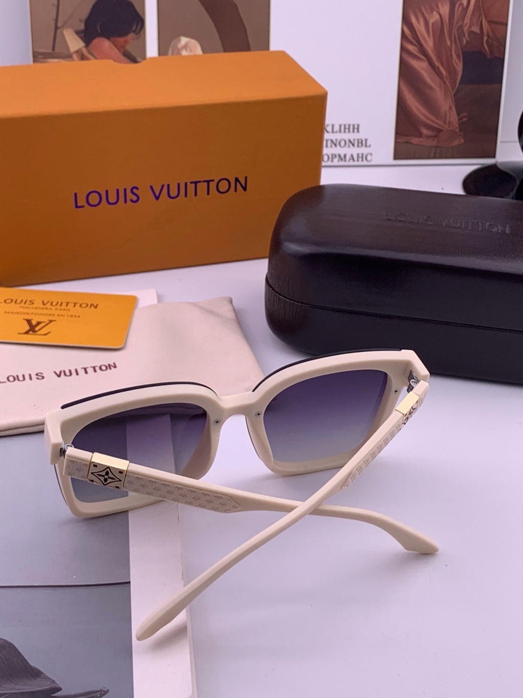 Louis Vuitton L1765 Polarized Square Gold Lens Sunglasses for Men & W - 414870 - detail image 2