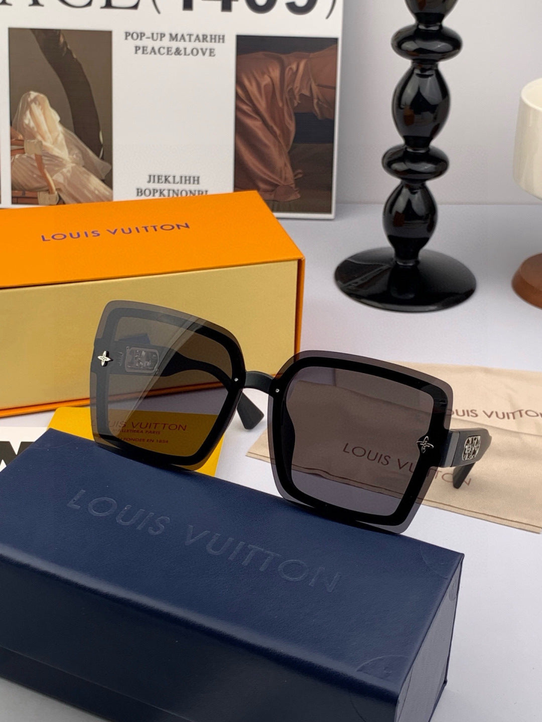 Louis Vuitton Fashion Gold Lens Sunglasses for Men & Women - 414866 - detail image 4