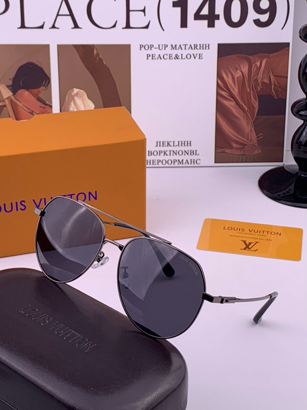 Louis Vuitton L5342 Polarized Aviator Black Lens Sunglasses for Men & - 414855 - detail image 2