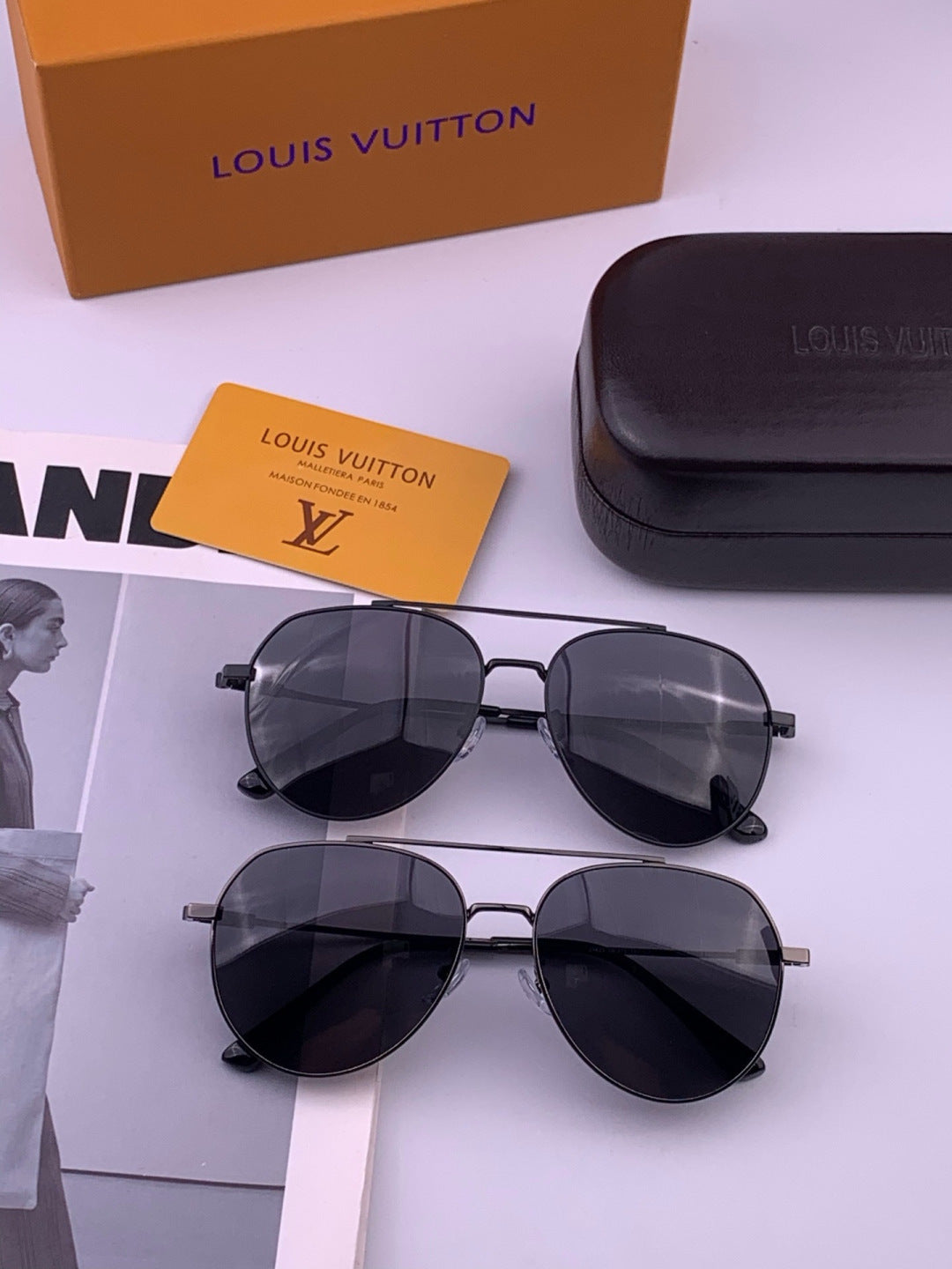 Louis Vuitton L5342 Polarized Aviator Black Lens Sunglasses for Men & - 414855 - detail image 8