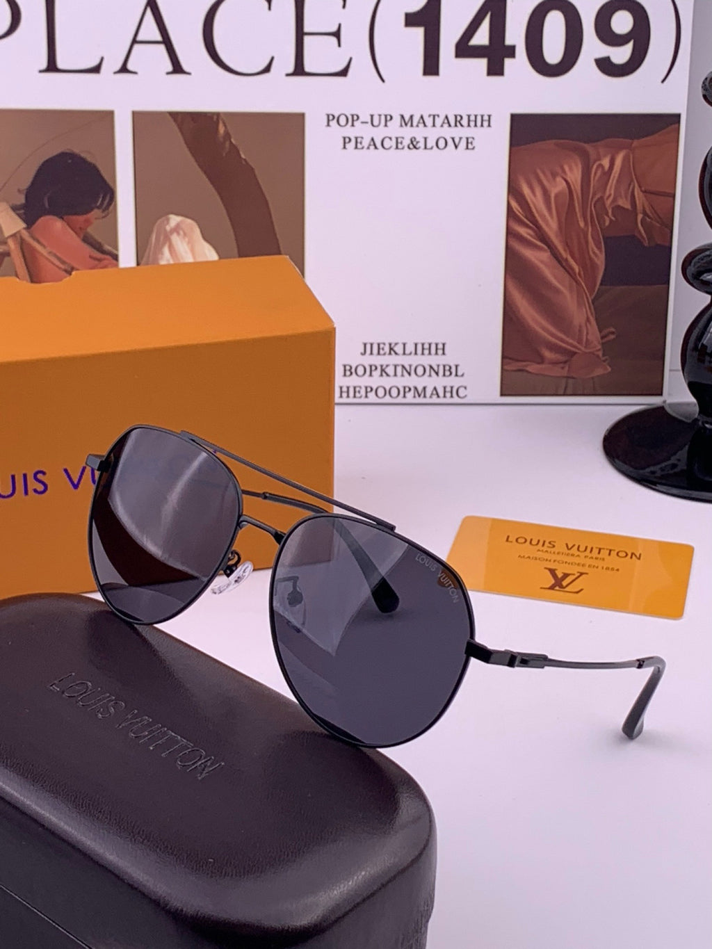 Louis Vuitton L5342 Polarized Aviator Black Lens Sunglasses for Men & - 414856 - detail image 2
