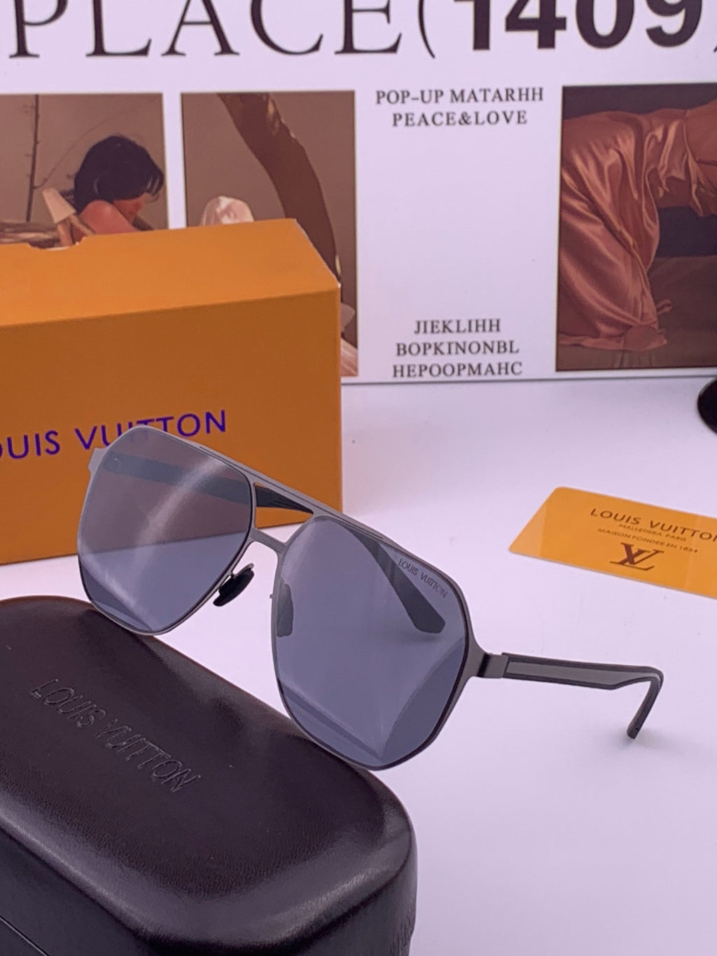 Louis Vuitton L116 Fashion Black Lens Sunglasses for Men & Women - 414865 - detail image 2