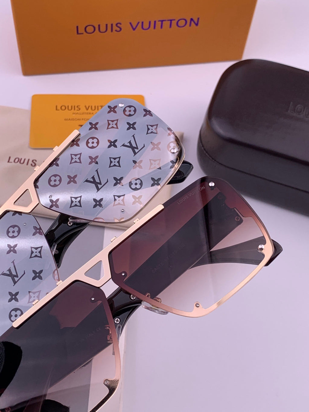 Louis Vuitton L501 Aviator Silver Lens Sunglasses for Men & Women - detail image 5