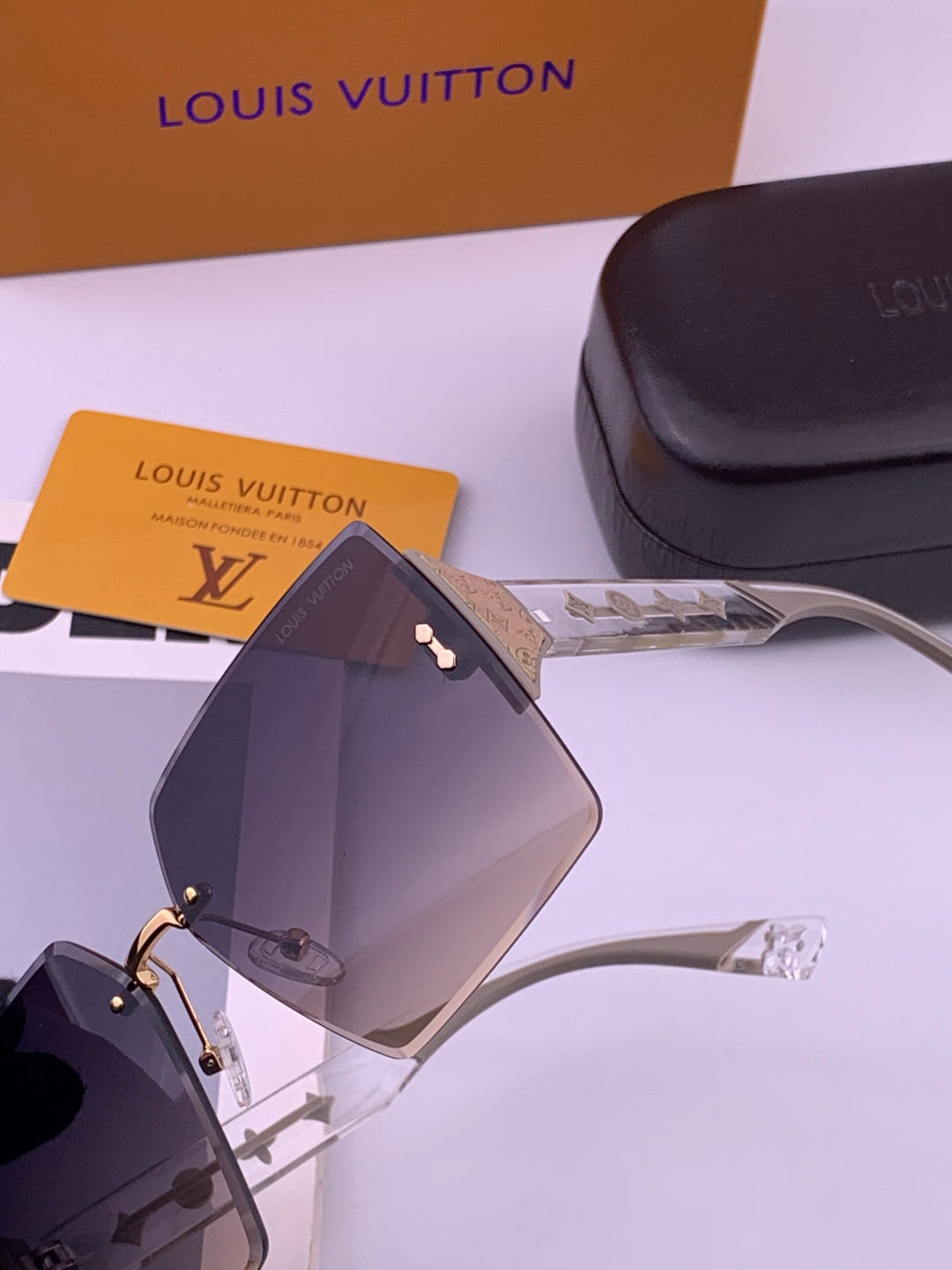 Louis Vuitton L5798 Polarized Square Brown Lens Sunglasses for Men & - 414930 - detail image 3