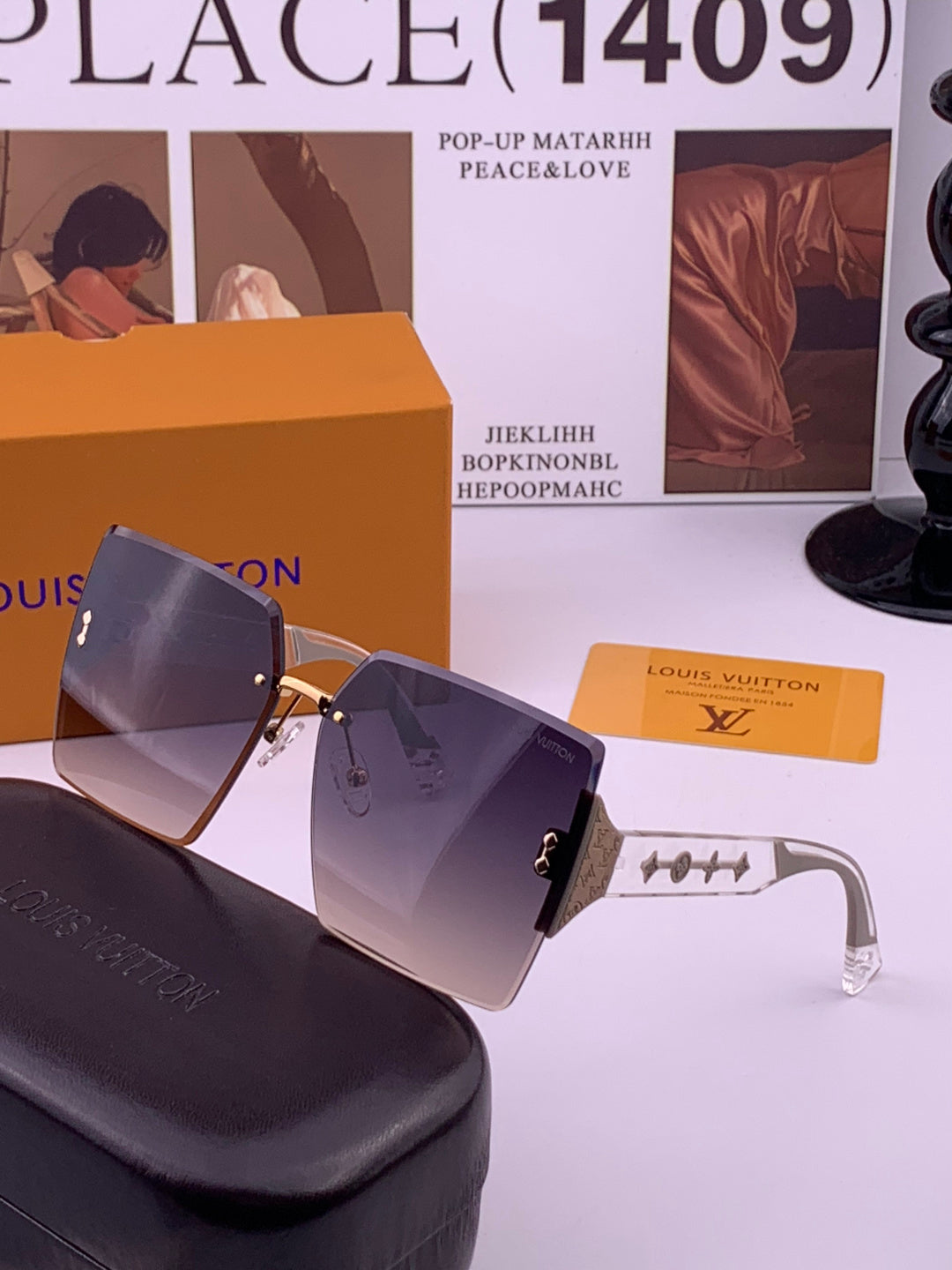 Louis Vuitton L5798 Polarized Square Brown Lens Sunglasses for Men & - 414930 - detail image 2