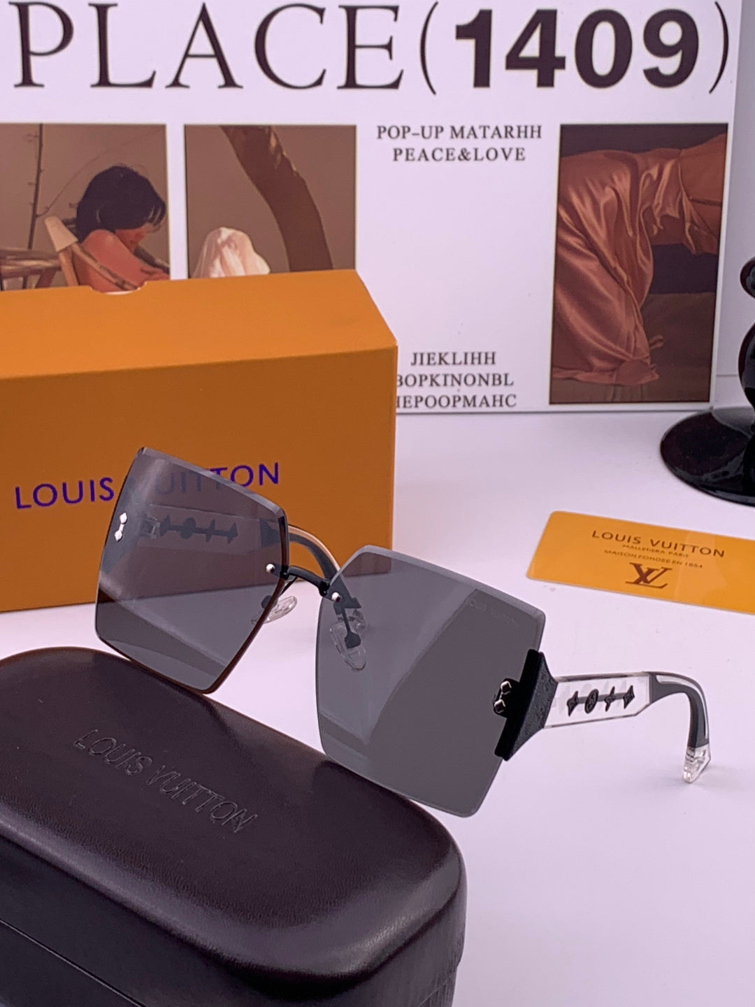 Louis Vuitton L5798 Polarized Square Brown Lens Sunglasses for Men & - 414931 - detail image 2
