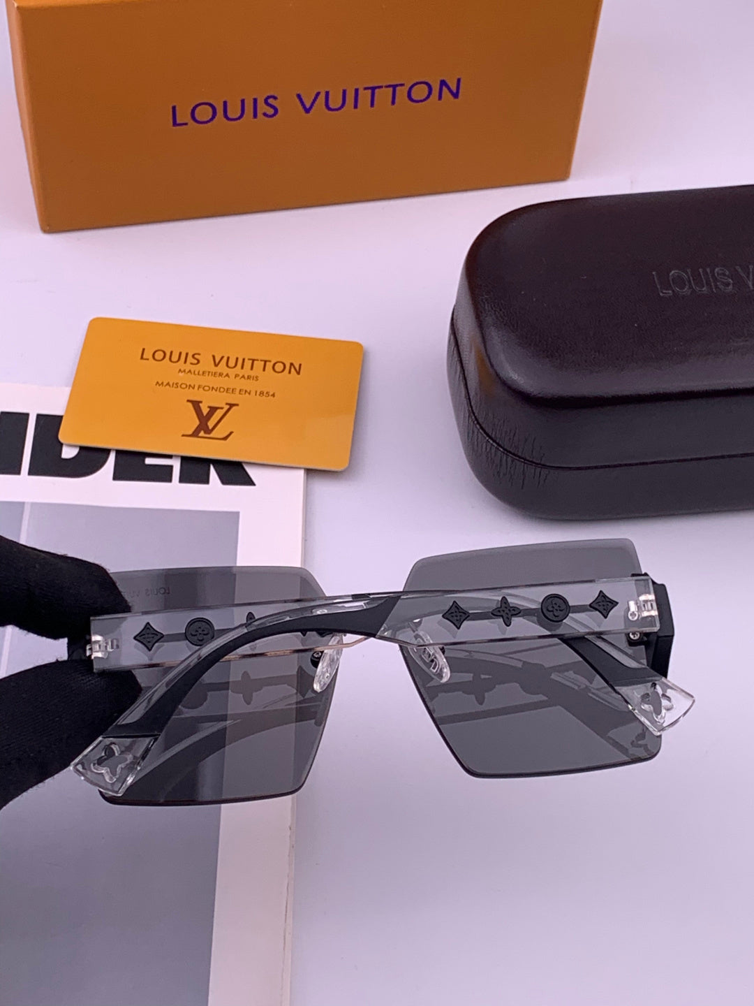 Louis Vuitton L5798 Polarized Square Brown Lens Sunglasses for Men & - 414931 - detail image 4