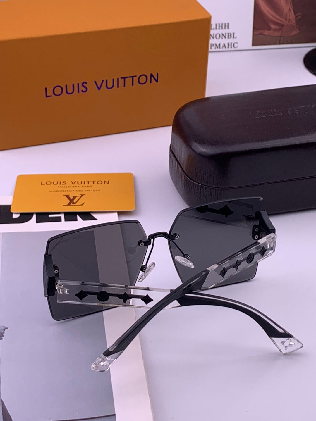 Louis Vuitton L5798 Polarized Square Brown Lens Sunglasses for Men & - 414931 - detail image 6