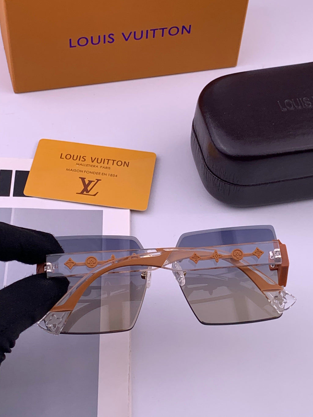 Louis Vuitton L5798 Polarized Square Brown Lens Sunglasses for Men & - 414932 - detail image 5