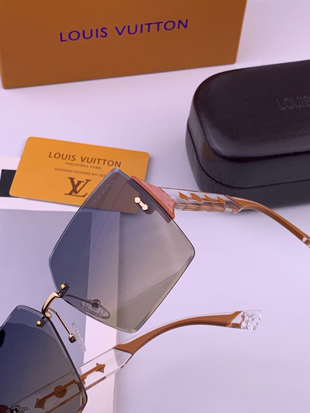 Louis Vuitton L5798 Polarized Square Brown Lens Sunglasses for Men & - 414932 - detail image 3