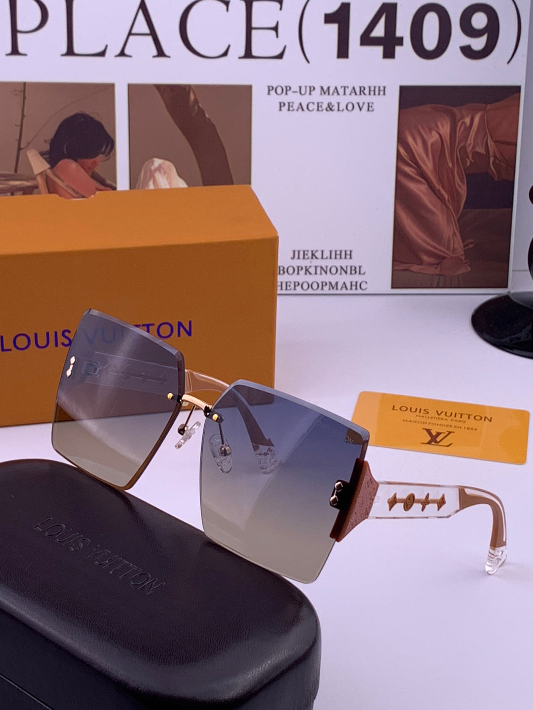 Louis Vuitton L5798 Polarized Square Brown Lens Sunglasses for Men & - 414932 - detail image 2
