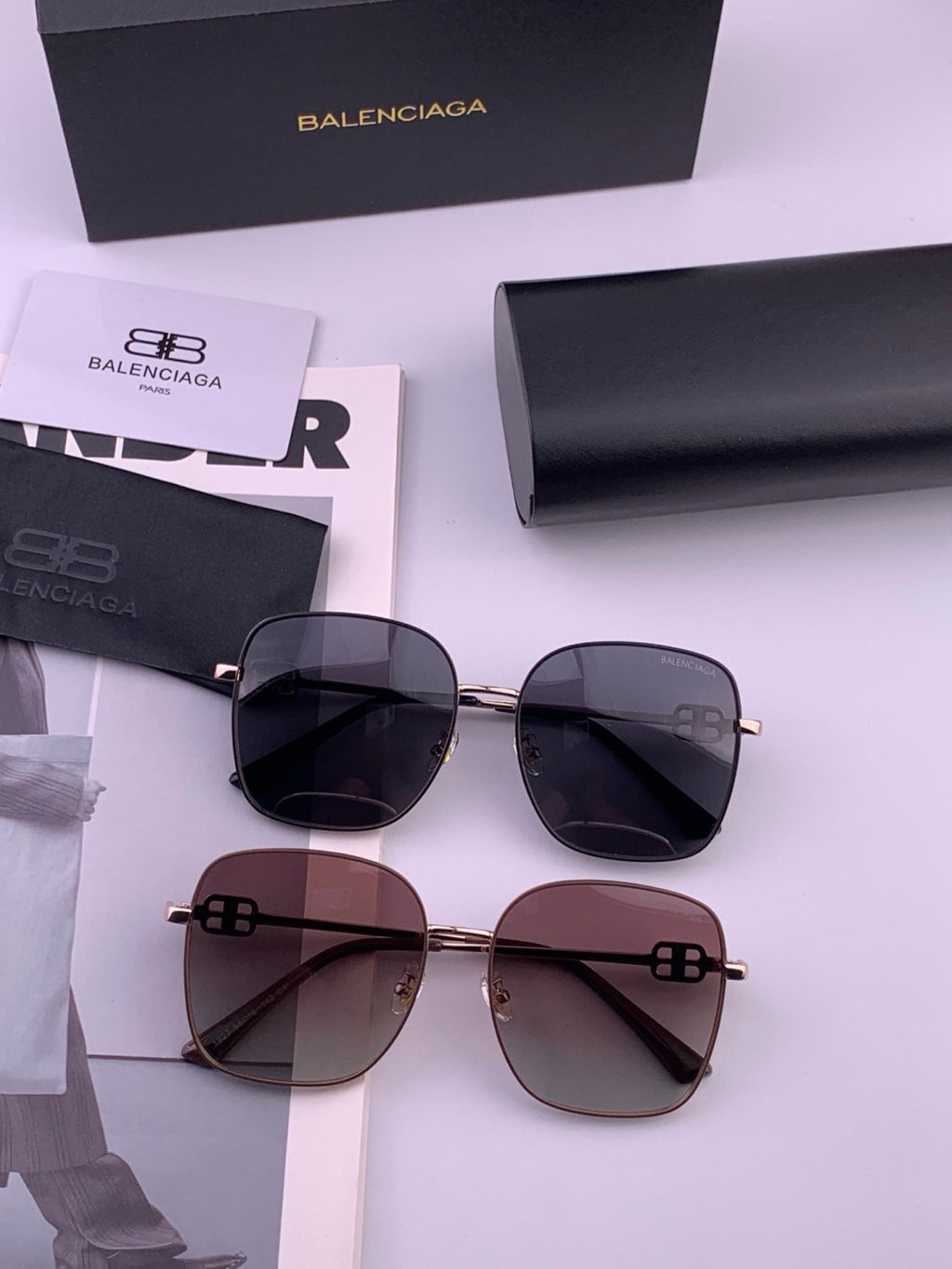 Balenciaga BL7192 Metal Fashion Black Lens Sunglasses for Men & Women - 416126 - detail image 5
