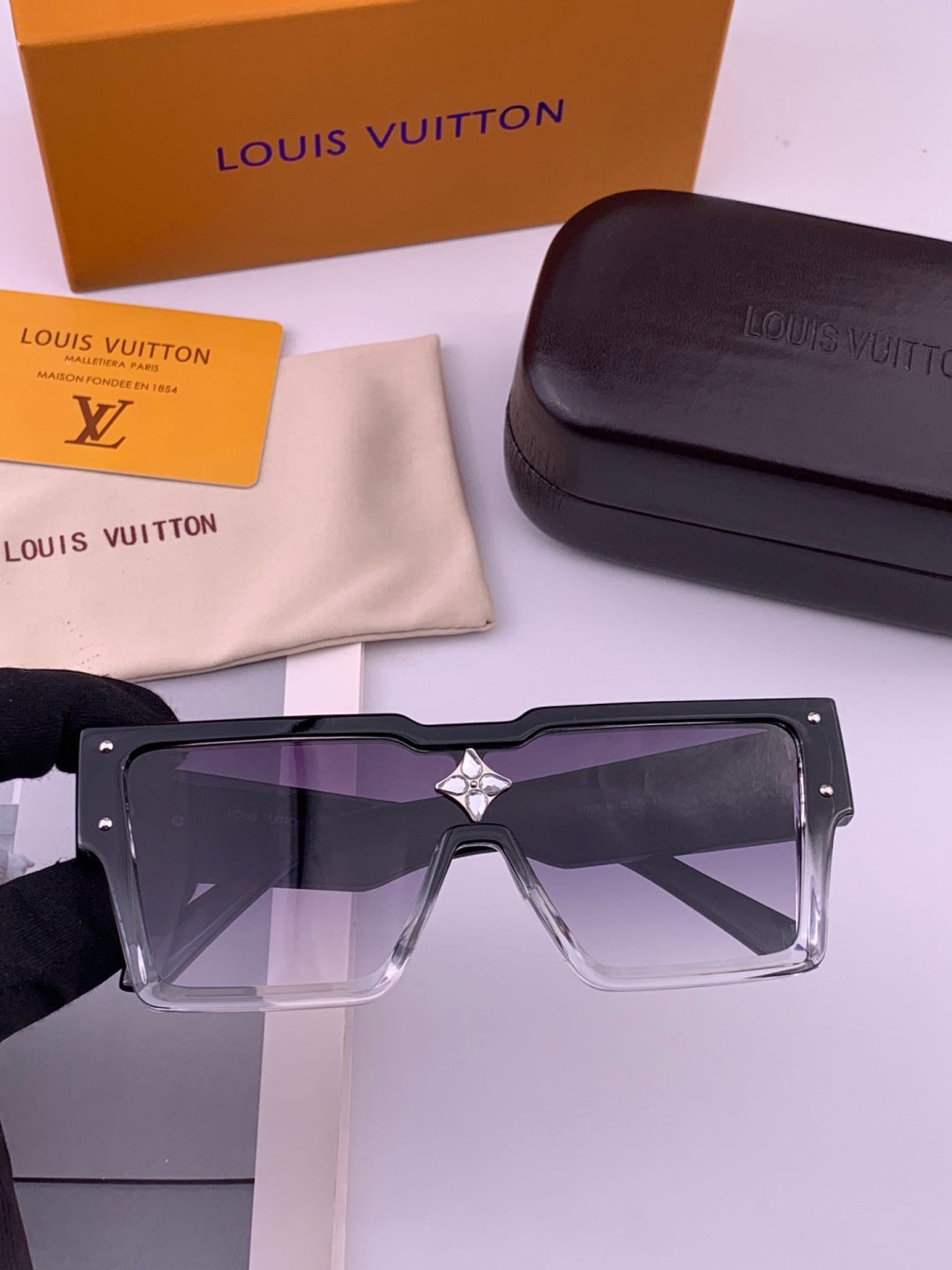 Louis Vuitton L7600 Square Black Lens Sunglasses for Women - 414843
