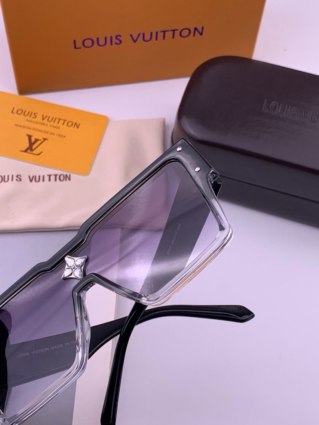 Louis Vuitton L7600 Square Black Lens Sunglasses for Women - 414843 - detail image 5