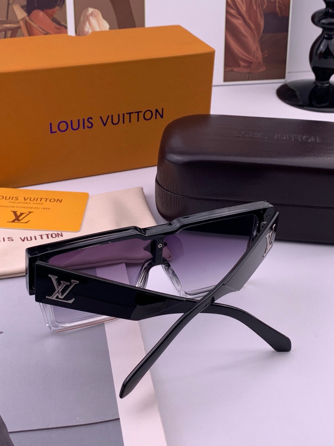 Louis Vuitton L7600 Square Black Lens Sunglasses for Women - 414843 - detail image 7