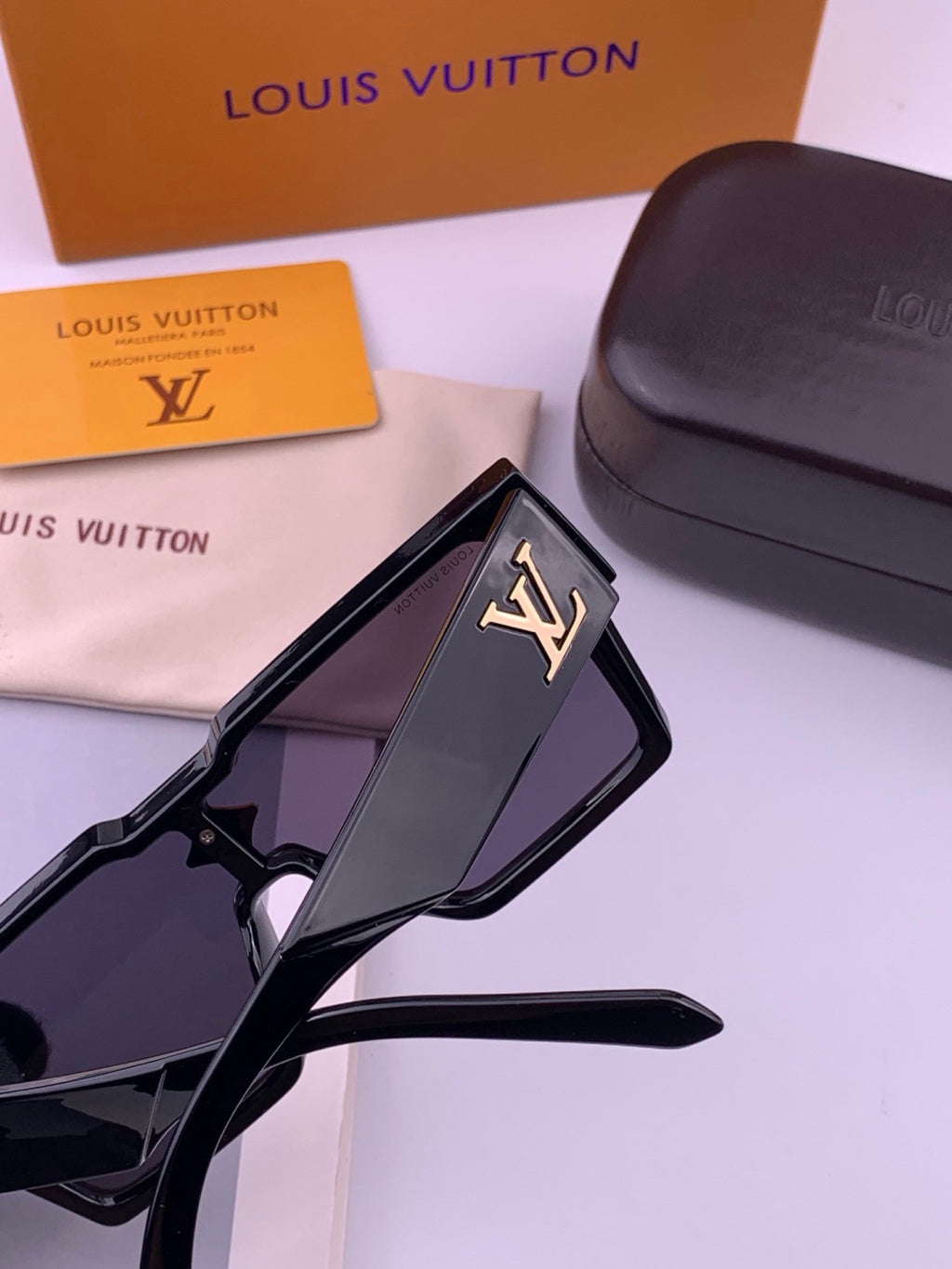 Louis Vuitton L7600 Square Black Lens Sunglasses for Women - 414844 - detail image 5