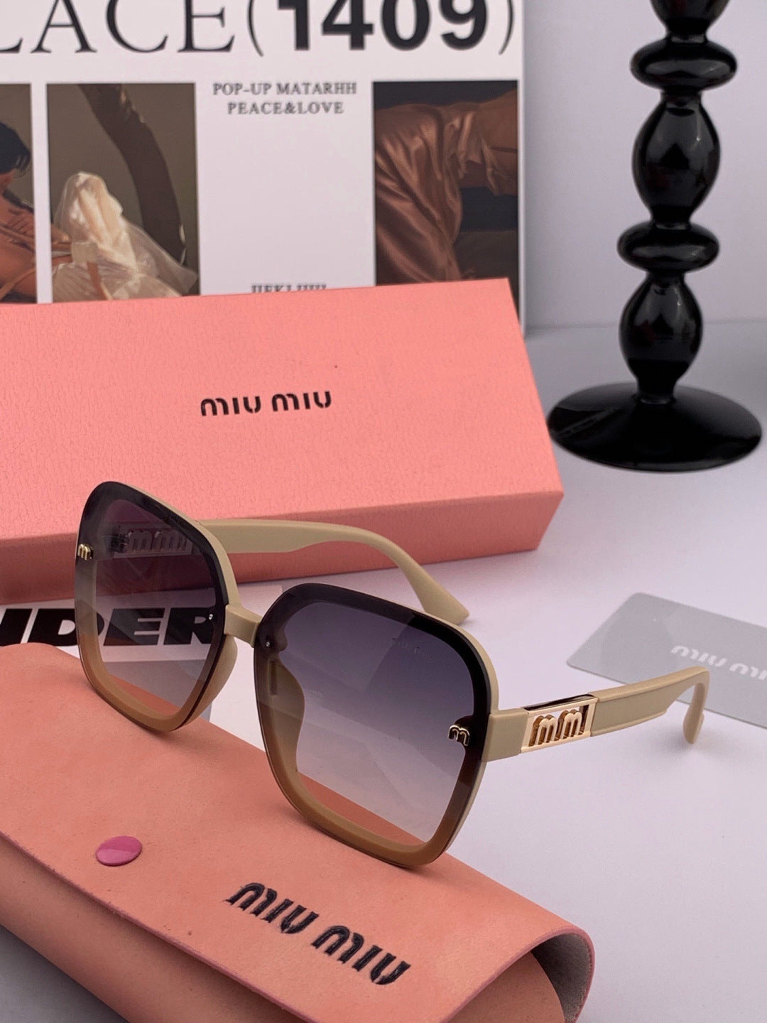 Miu Miu M4304 Fashion Gold Lens Sunglasses for Men & Women - 416245 - detail image 6