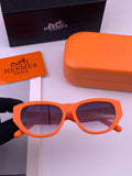 Hermès H37005 Square Red Lens Sunglasses for Men & Women - 416543
