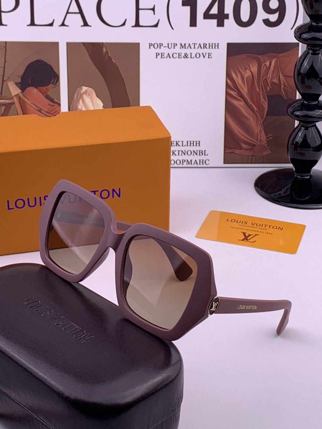 Louis Vuitton L27006 Oversized Brown Lens Sunglasses for Men & Women - 414812 - detail image 2