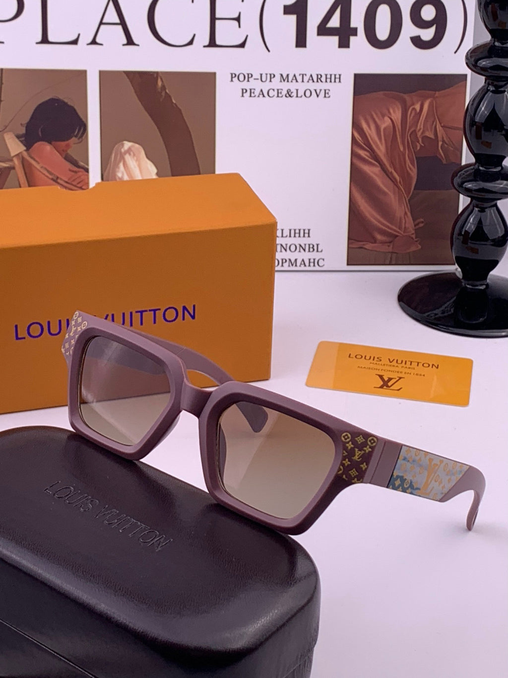 Louis Vuitton L37000 Oversized Brown Lens Sunglasses for Men & Women - 414815 - detail image 2