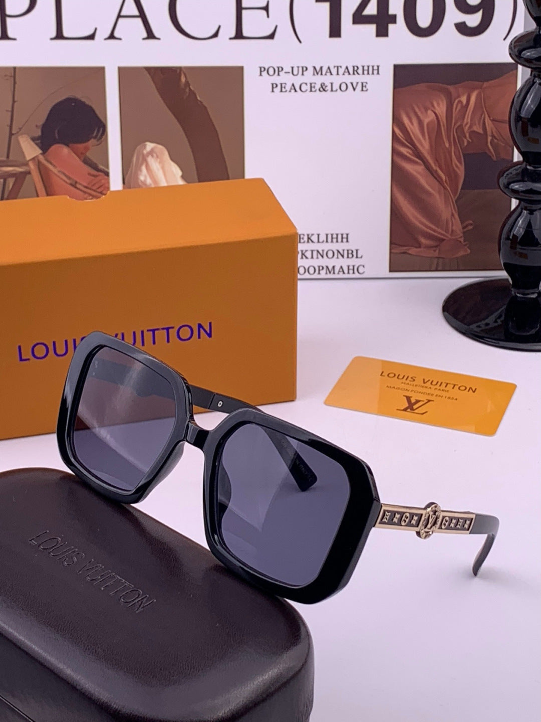 Louis Vuitton L37007 Oversized Brown Lens Sunglasses for Men & Women - 414817 - detail image 2