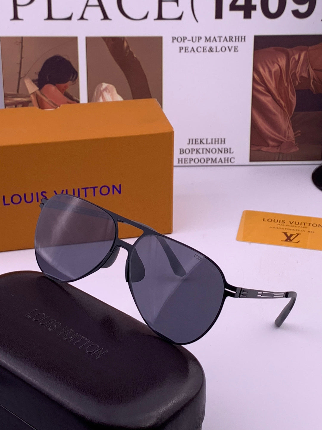 Louis Vuitton L199 Fashion Gold Lens Sunglasses for Men & Women - 414818 - detail image 2
