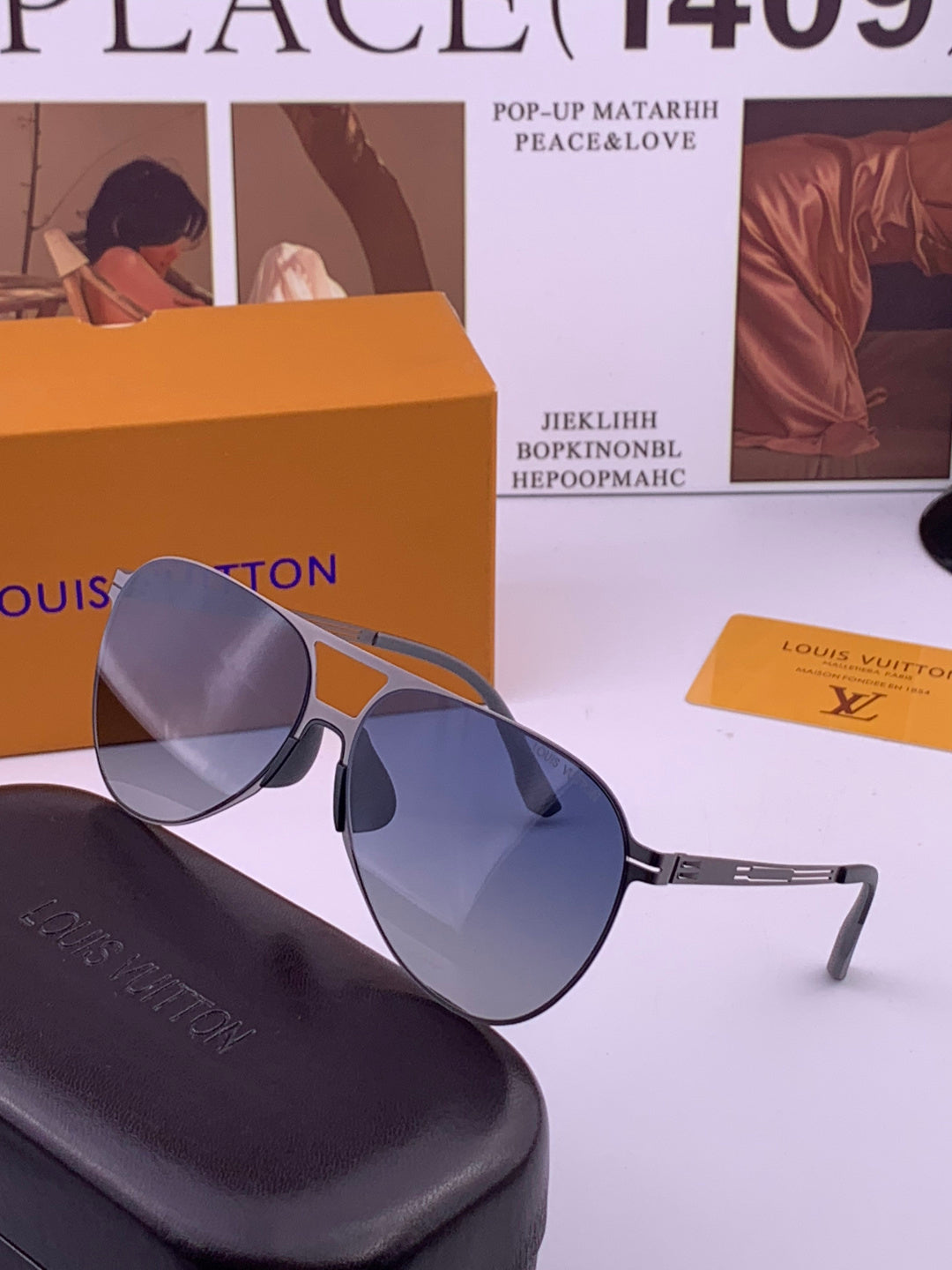 Louis Vuitton L199 Fashion Gold Lens Sunglasses for Men & Women - 414819 - detail image 2