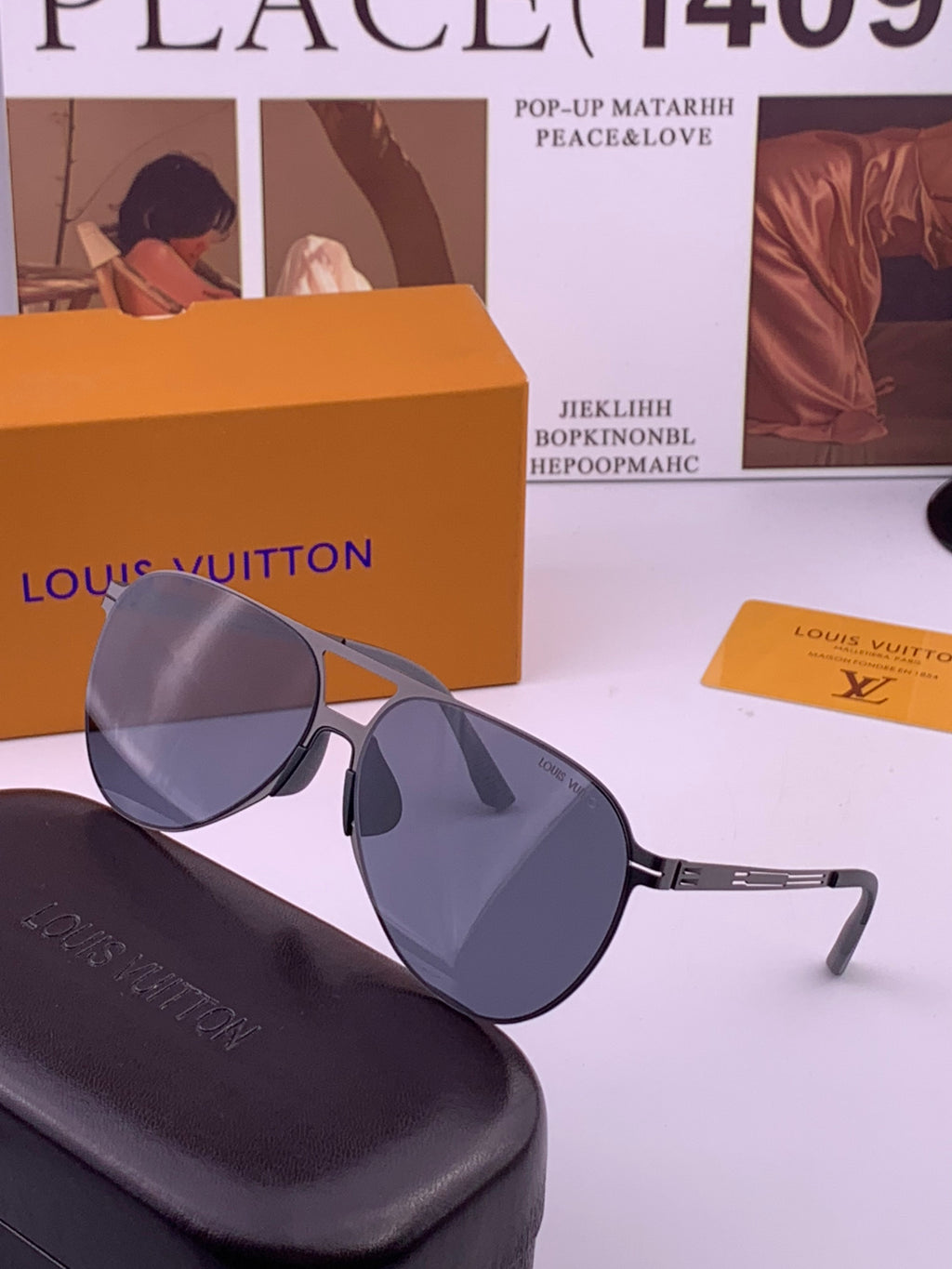 Louis Vuitton L199 Fashion Black Lens Sunglasses for Men & Women - 414820 - detail image 2