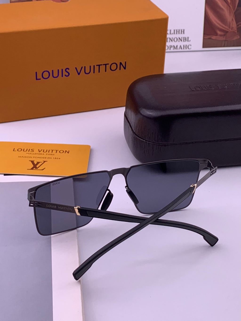 Louis Vuitton L616 Fashion Gold Lens Sunglasses for Men & Women - 414821 - detail image 5