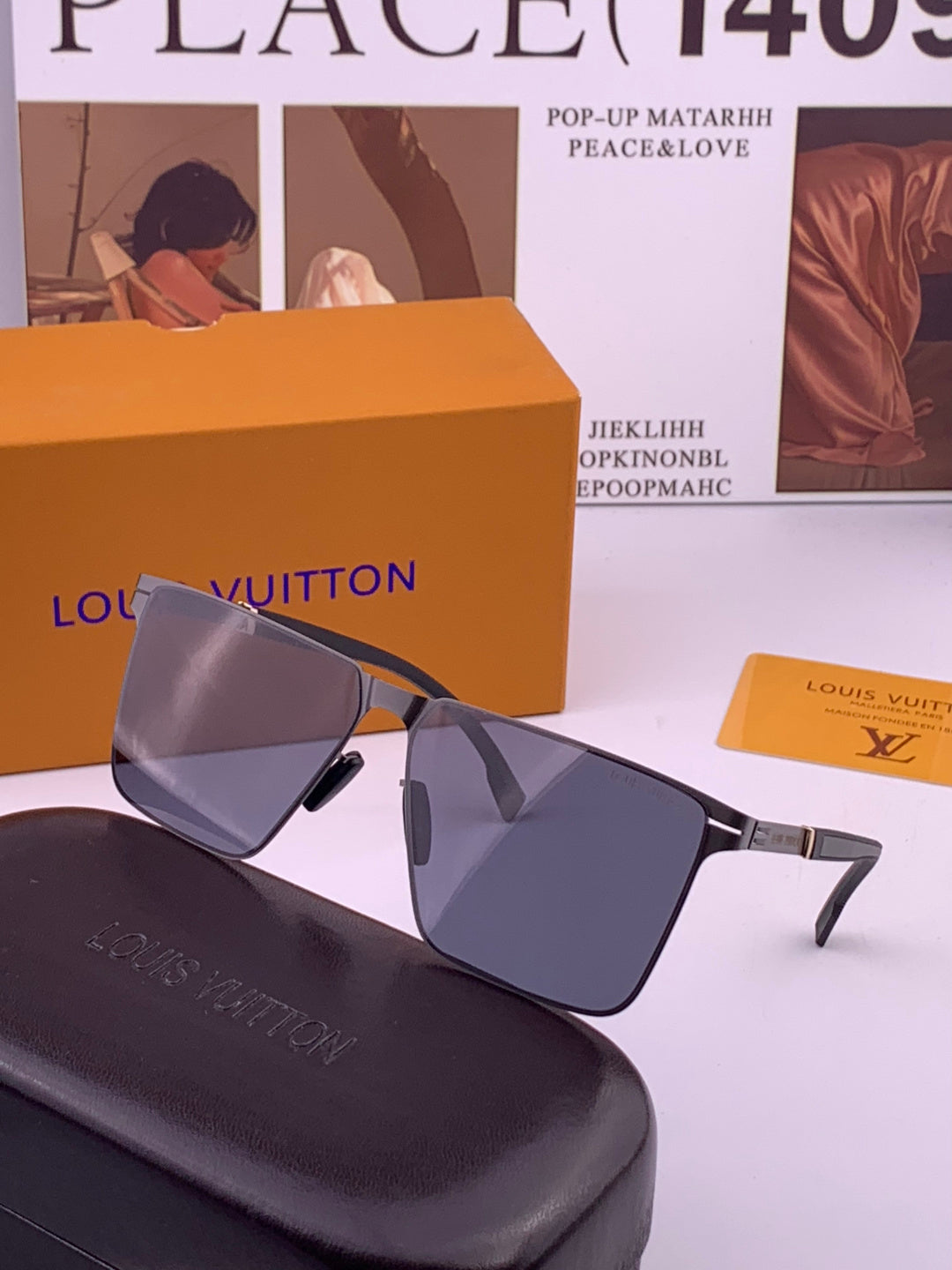 Louis Vuitton L616 Fashion Gold Lens Sunglasses for Men & Women - 414821 - detail image 2
