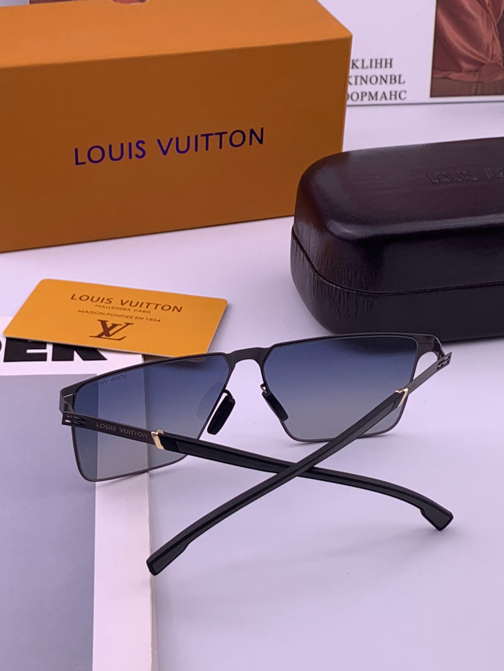 Louis Vuitton L616 Fashion Brown Lens Sunglasses for Men & Women - 414822 - detail image 5