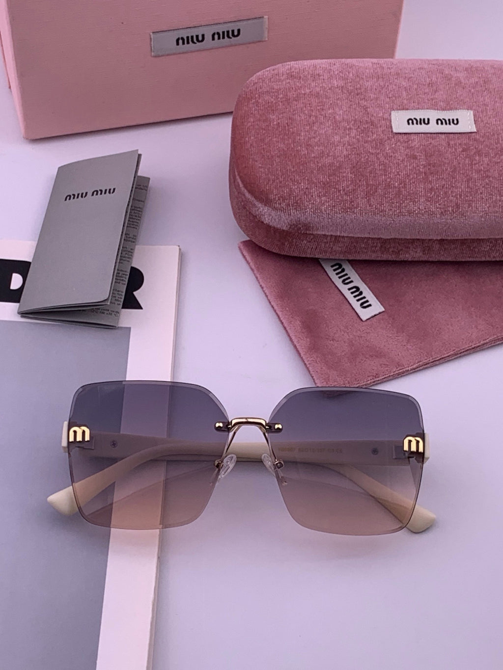 Miu Miu M7550 Fashion Red Lens Sunglasses for Men & Women - 432683 - detail image 6