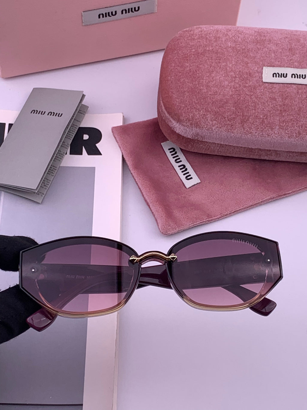 Miu Miu M7350 Fashion Purple Lens Sunglasses for Men & Women - 432685