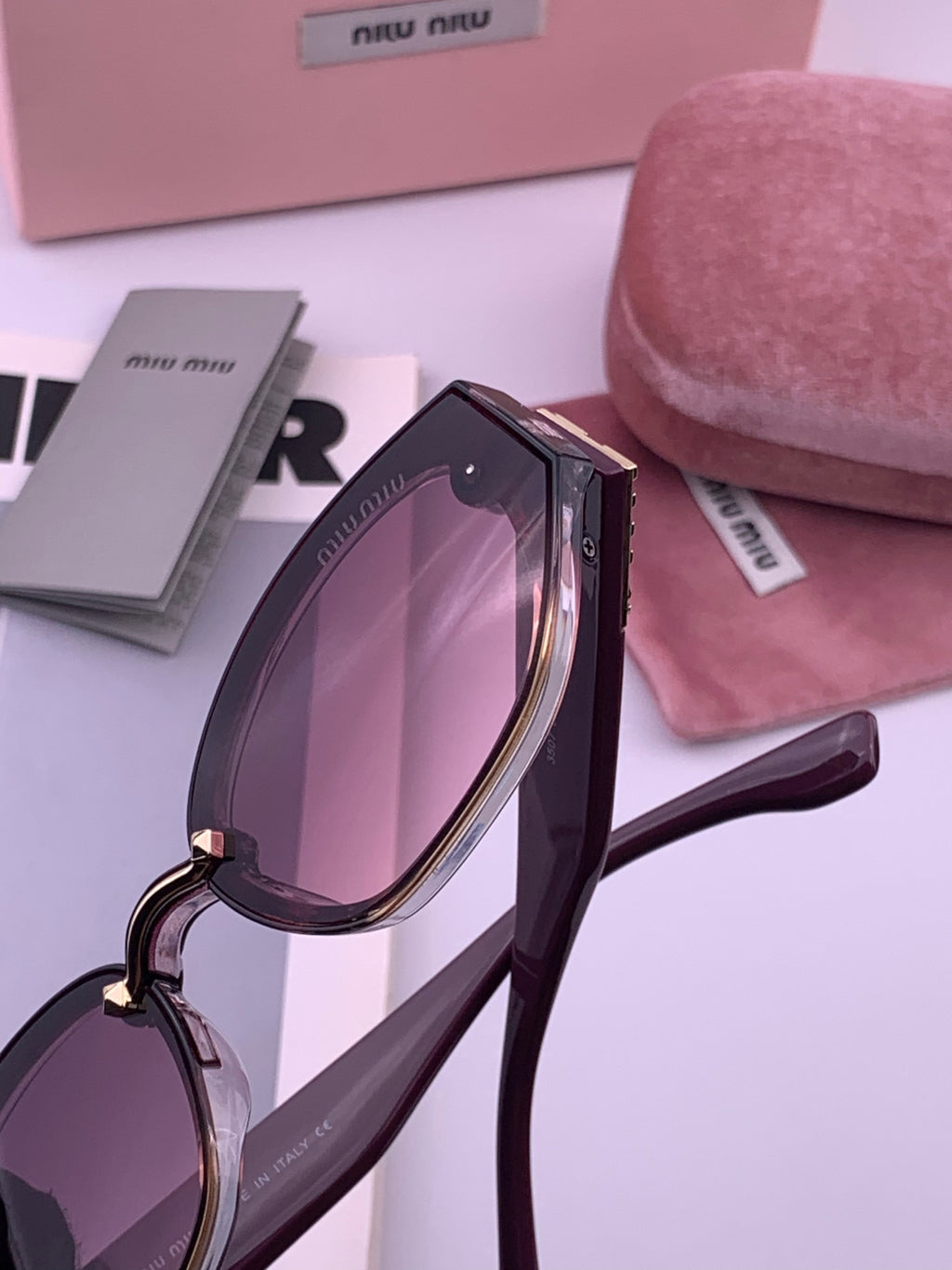 Miu Miu M7350 Fashion Purple Lens Sunglasses for Men & Women - 432685 - detail image 6