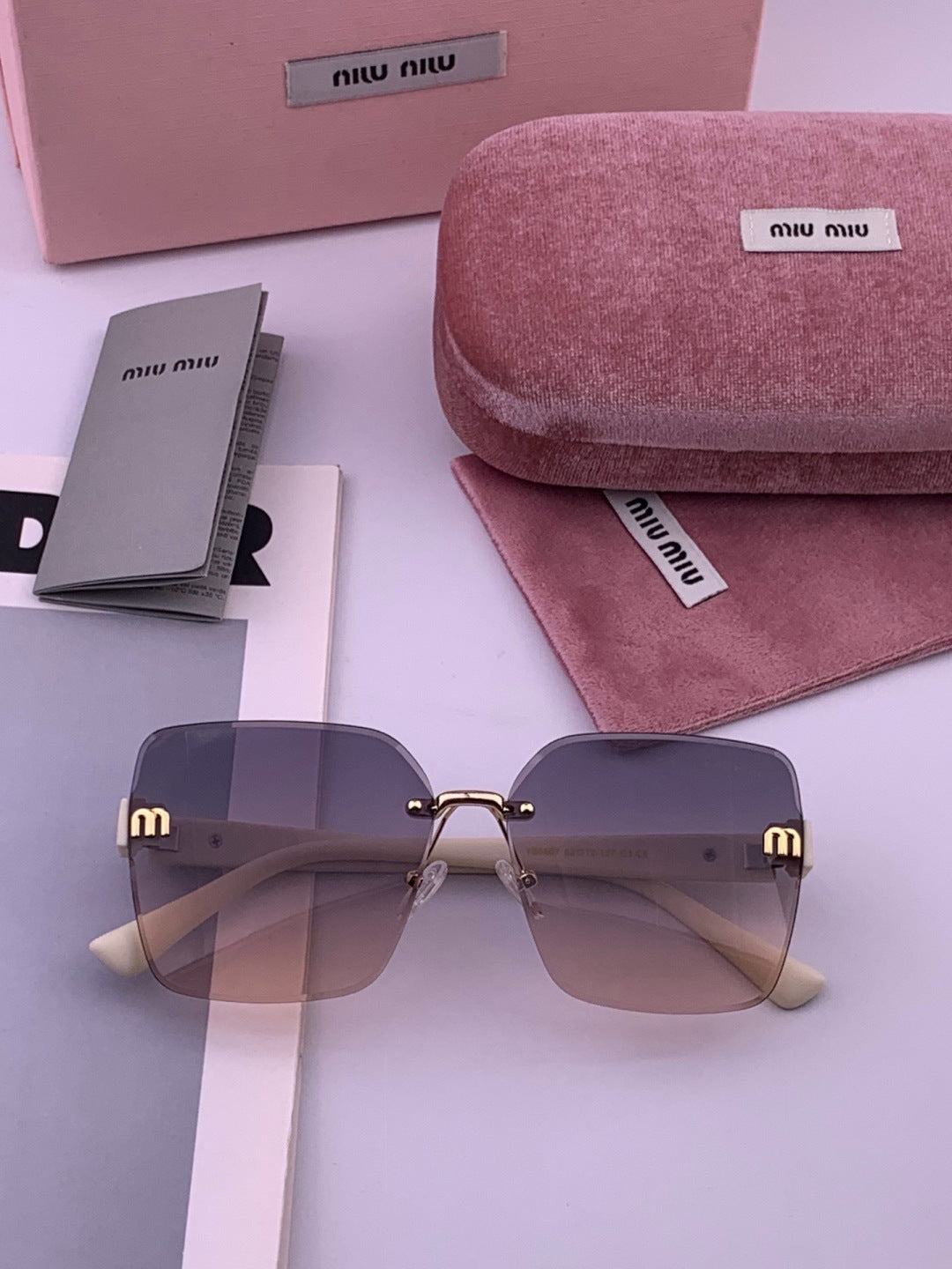 Miu Miu M7550 Fashion Red Lens Sunglasses for Men & Women - 449728 - detail image 6