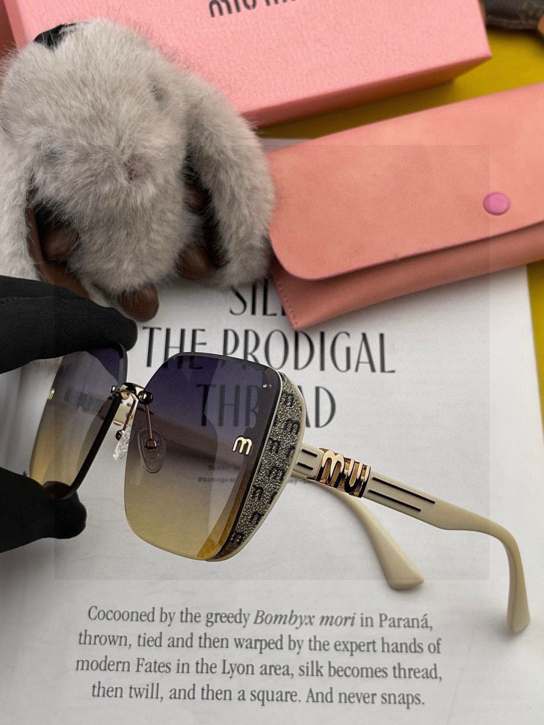 Miu Miu M2100 Fashion Gold Lens Sunglasses for Men & Women - 449723 - detail image 6