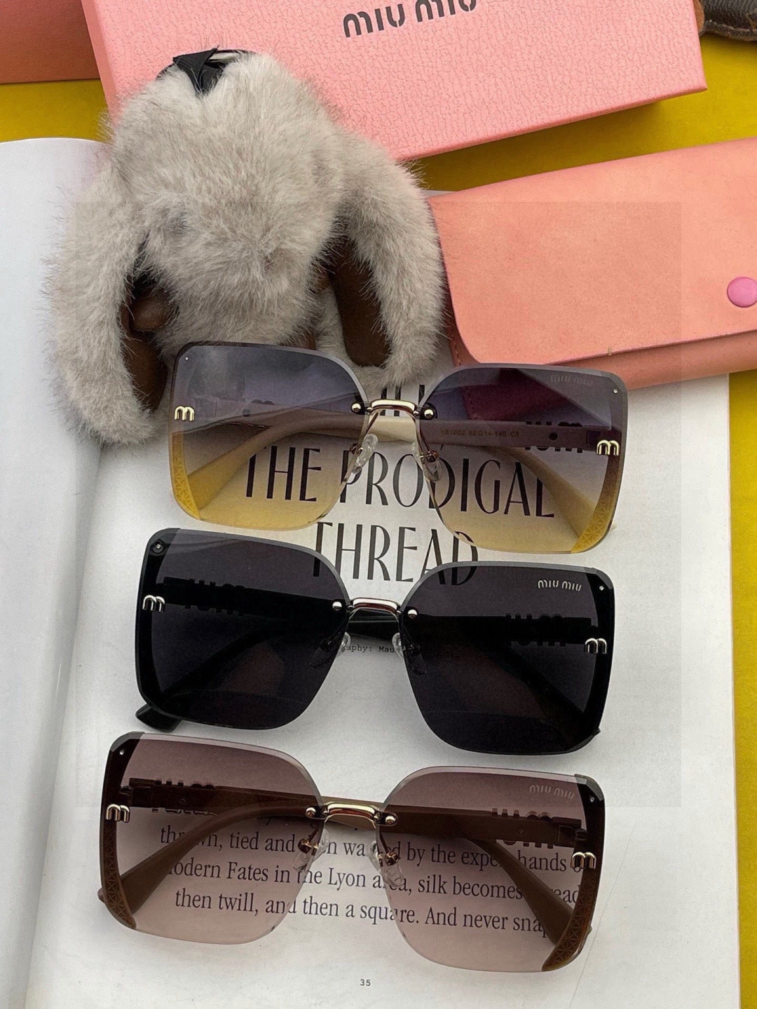 Miu Miu M2100 Fashion Black Lens Sunglasses for Men & Women - 449724 - detail image 7