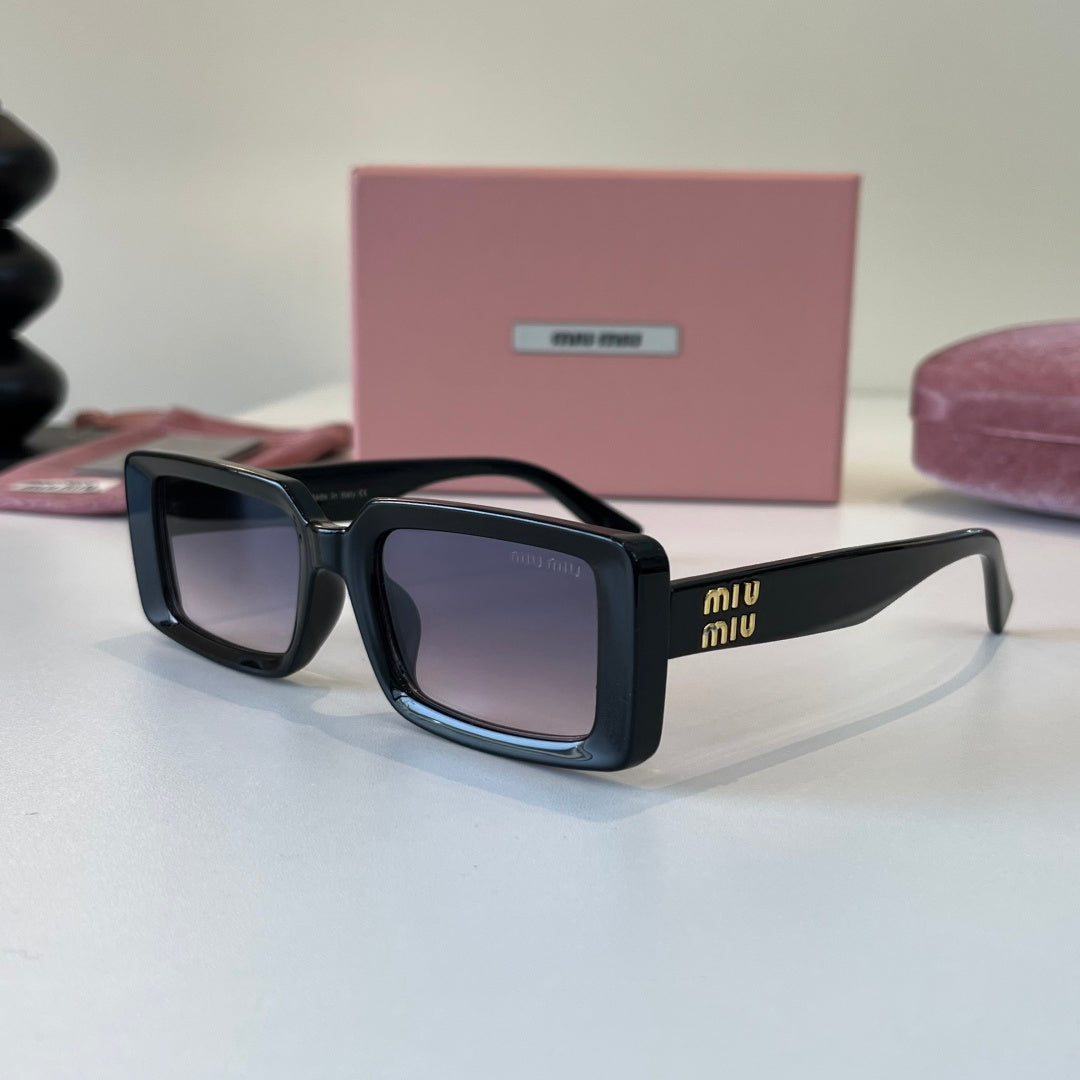 Miu Miu Square Black Lens Sunglasses for Men & Women - 449740 - detail image 3
