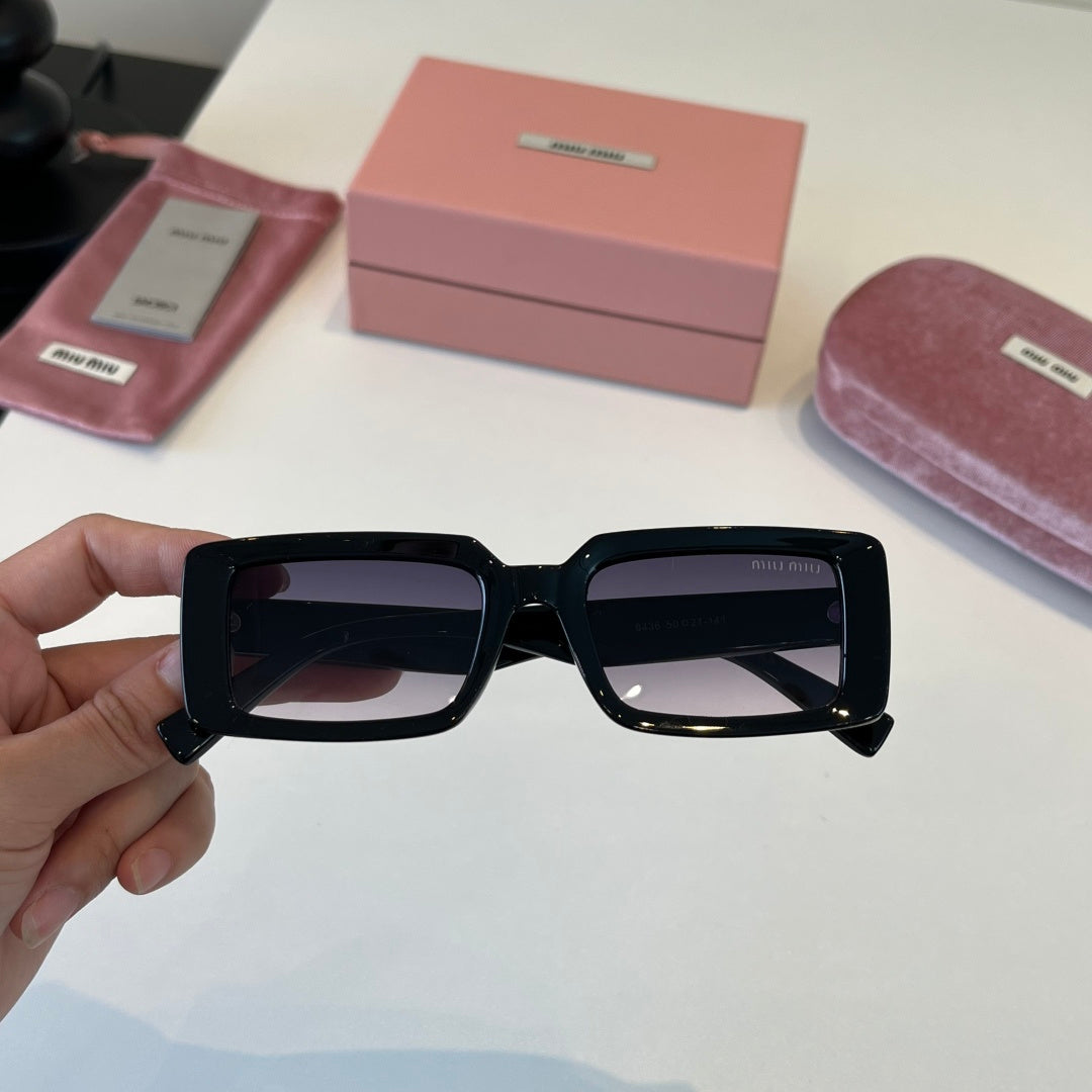 Miu Miu Square Black Lens Sunglasses for Men & Women - 449740 - detail image 10